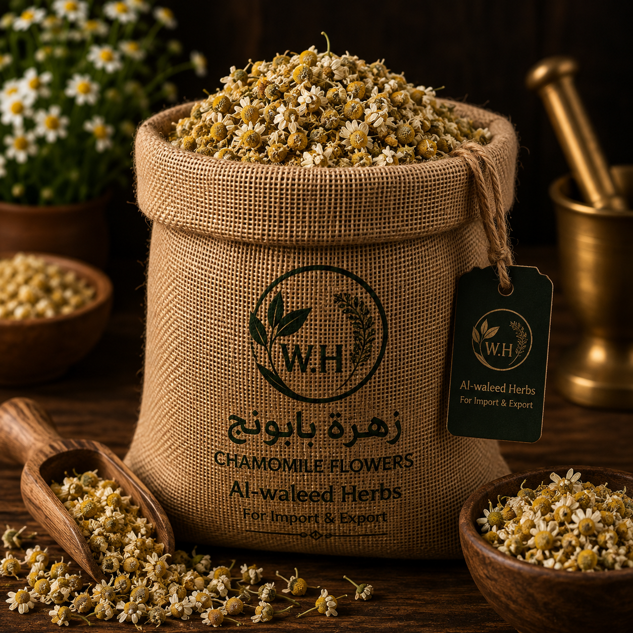 Chamomile Flowers Egyptian export product